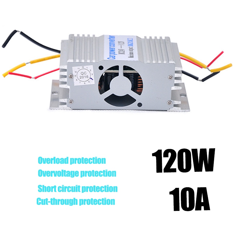 Car Inverter 10A 24 V To 12 V 180W Converter Aluminum Alloy Shell Buck Power Supply Portable Power Converter Car Transformer