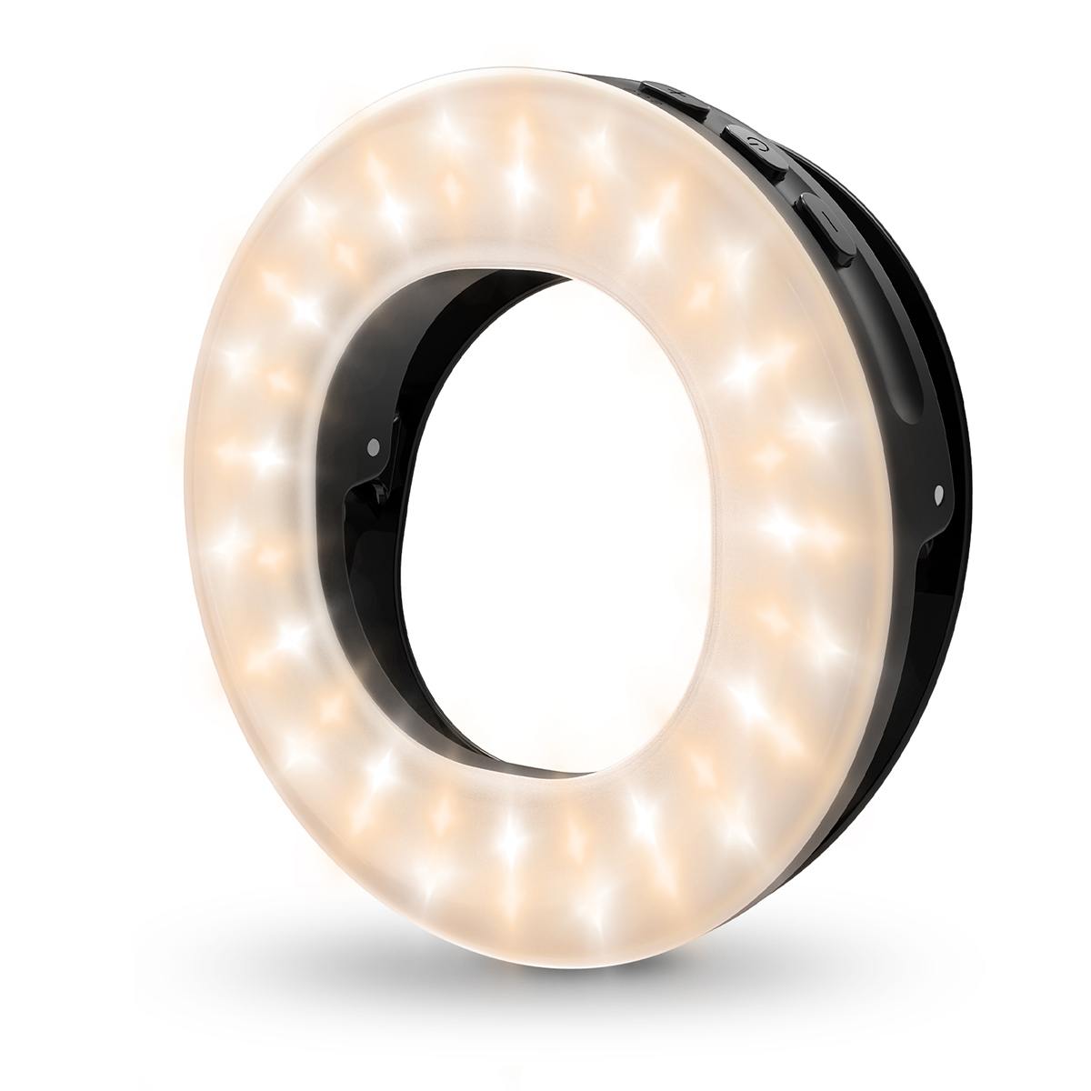 Usb Charge 48 Led Selfie Ring Licht Mini Cirkel Mobiele Telefoon Lens Make Vullen Licht Laptop Camera Voor Smart Phone fotografie: Black