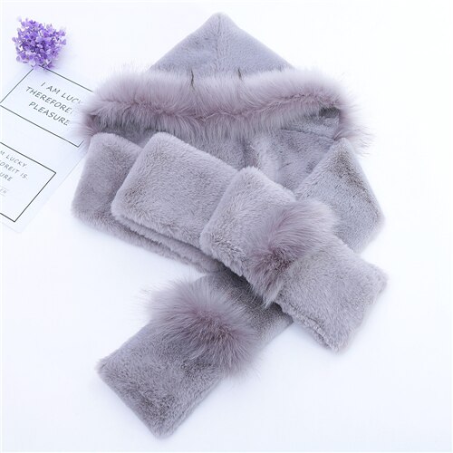 Grå fast vinterlue til menn kvinner unisex svart øreklaff lue lue russisk pelslue ushanka lue dame skjerf lue rosa/svart: Grå