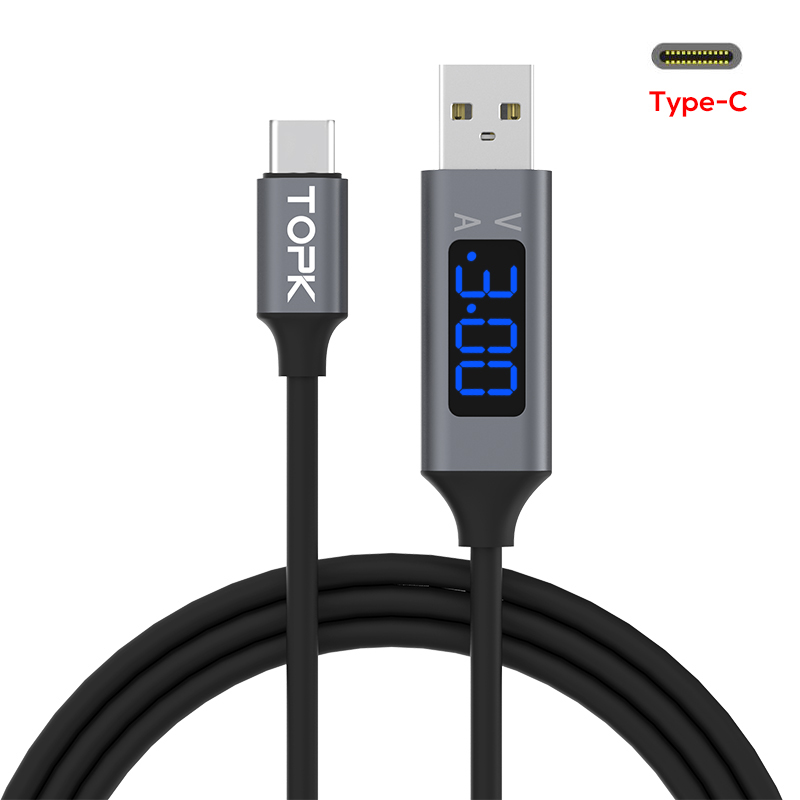 Topk Snel Opladen Usb 3.0 Usb Type C Kabel, spanning En Stroom Display Data Sync USB-C Kabel Voor Xiaomi A1 Samsung S9: Default Title