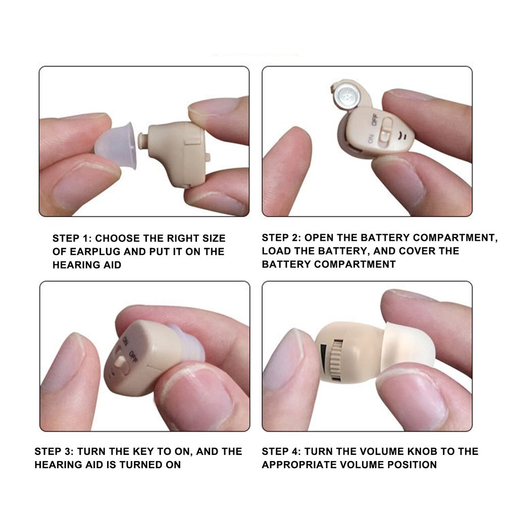 In Ear Hearing Aid Invisible Wide-Frequency No-Noise Super Mini Open-Fit Deaf Hearing Aids For Adults Elderly Children