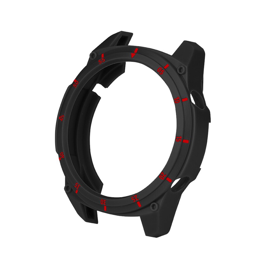 Uhr Fall für Huawei Uhr GT 2 46mm Weiche TPU Schutzhülle Uhr Abdeckung Schutz Rahmen für Huawei GT 2 46mm Stoßstange Fall Zubehör: black red
