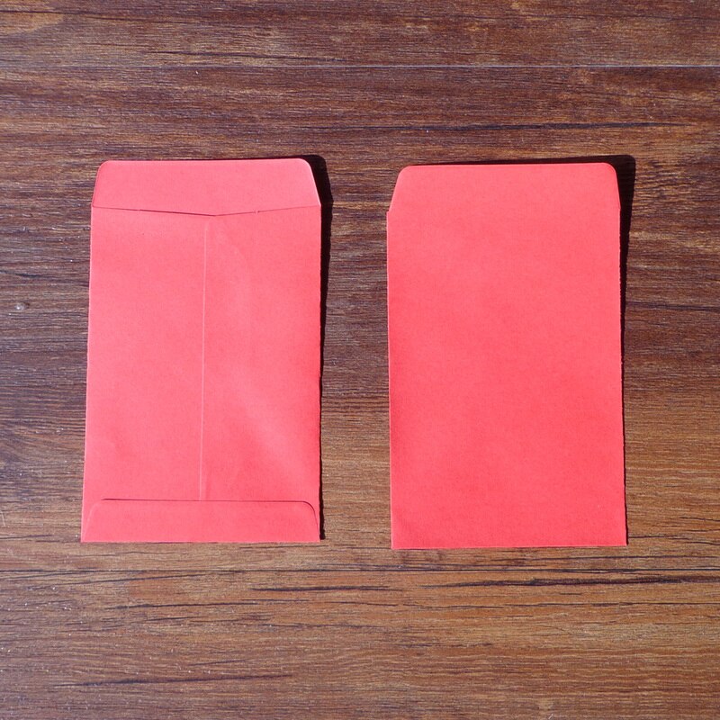 20pcs Red Retro Blank Paper Envelopes Invitation Envelope Card Stationery for Party Favor Paper Bag 7x10cm+1.5cm