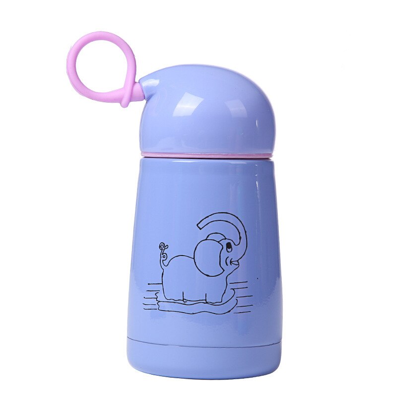 Stainless Steel Thermos Premium Travel Rabbit Coffee Cups BPA Free Thermos Mug for Tea Cute Kids Water Bottle Garrafa Termica: Elephant Blue