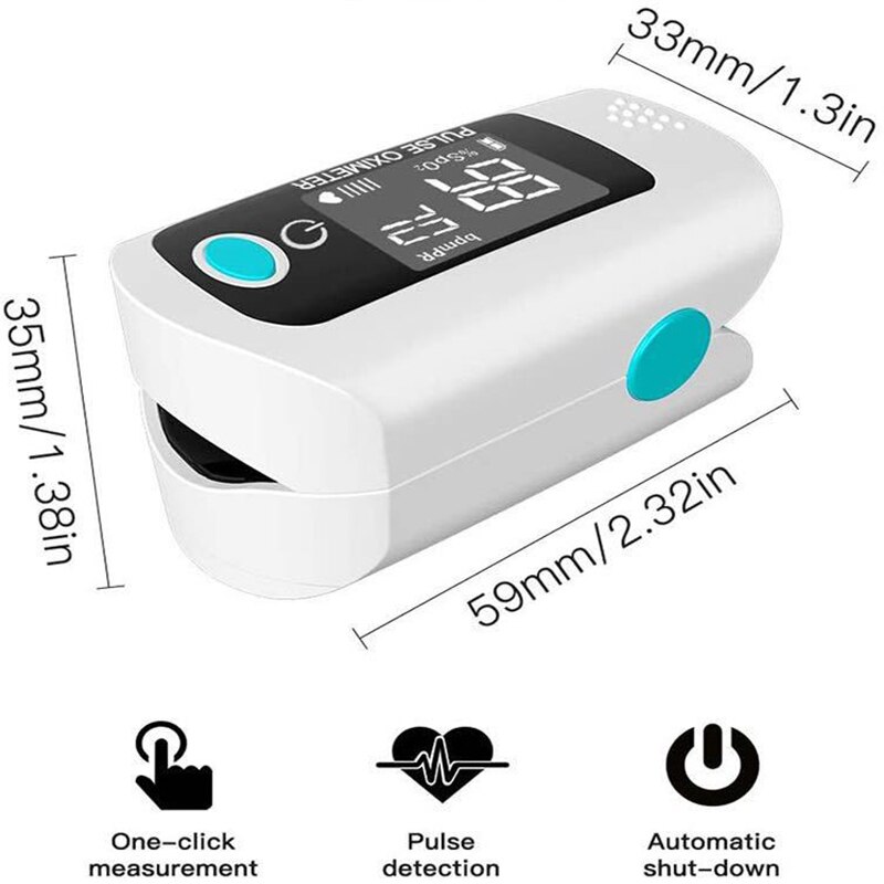 finger pulse oximeter Household Finger Oximeter Blood Oxygen Saturation Monitor Health Diagnostic Meter