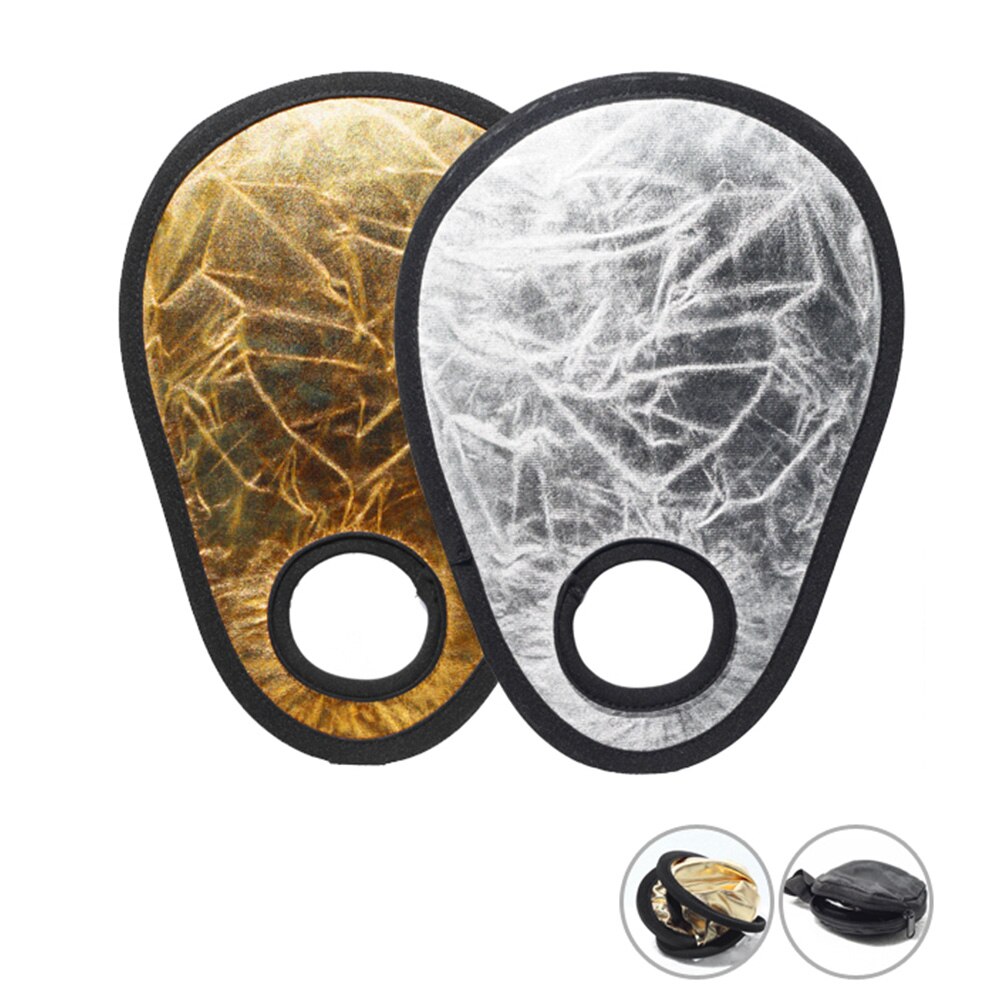 Fotografi fotoreflektor videoverktøy fotostudio universal mini 2 in 1 solnedganger forsyninger gull sølv sammenleggbar bærbar 30cm