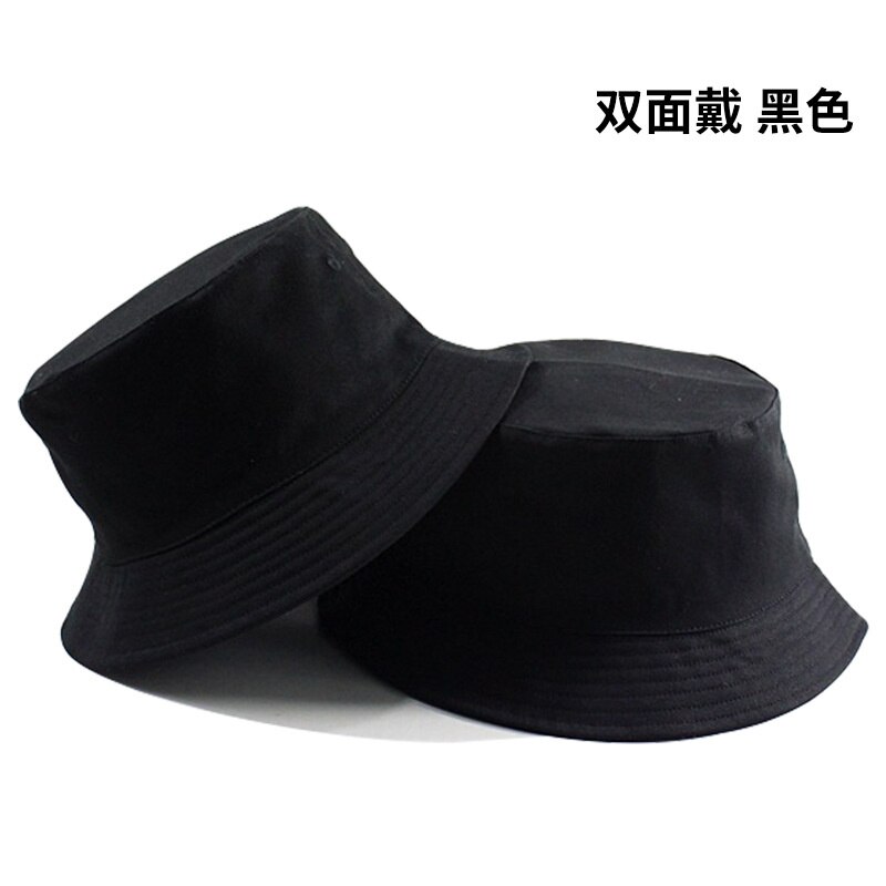 Stort huvud man stor storlek boonie hatt kvinnor camping fiskehatt strand panama keps plus storlek bucket hattar 57-60cm 60-62cm 62-64cm: Svart / 60-62cm