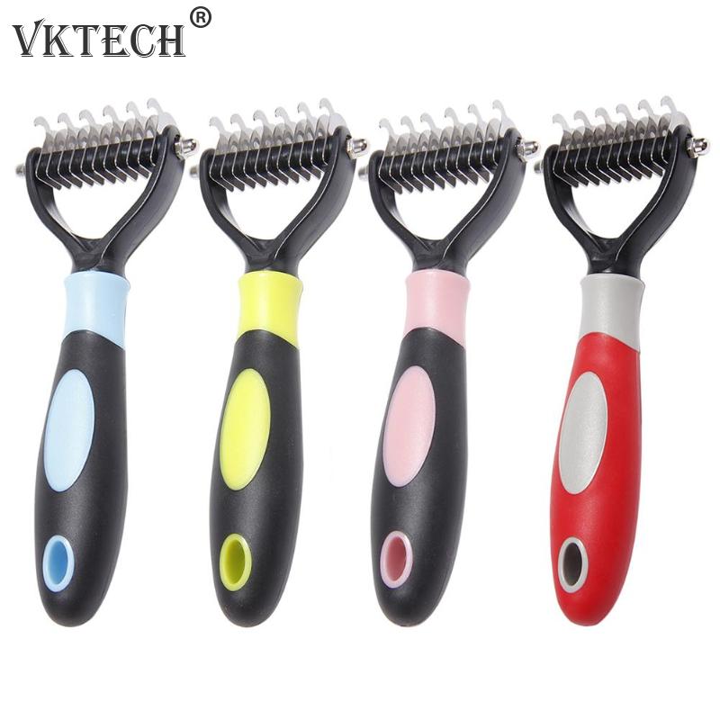 Pet Hond Kat Ontharing Borstel Kam Vergieten Hark Bont Knot Grooming Tool Trimmer Kam voor Katten Honden Borstel