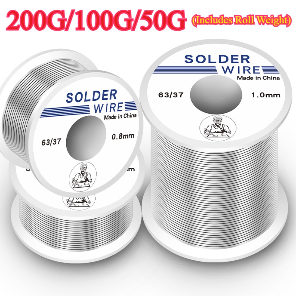 200/100/50/8g hochreiner Lötdraht 0,6/0,8/1/1,2 mm gemischter Zinn-Kolophoniumkern-Lötschweißdraht zum elektrischen Lözehn