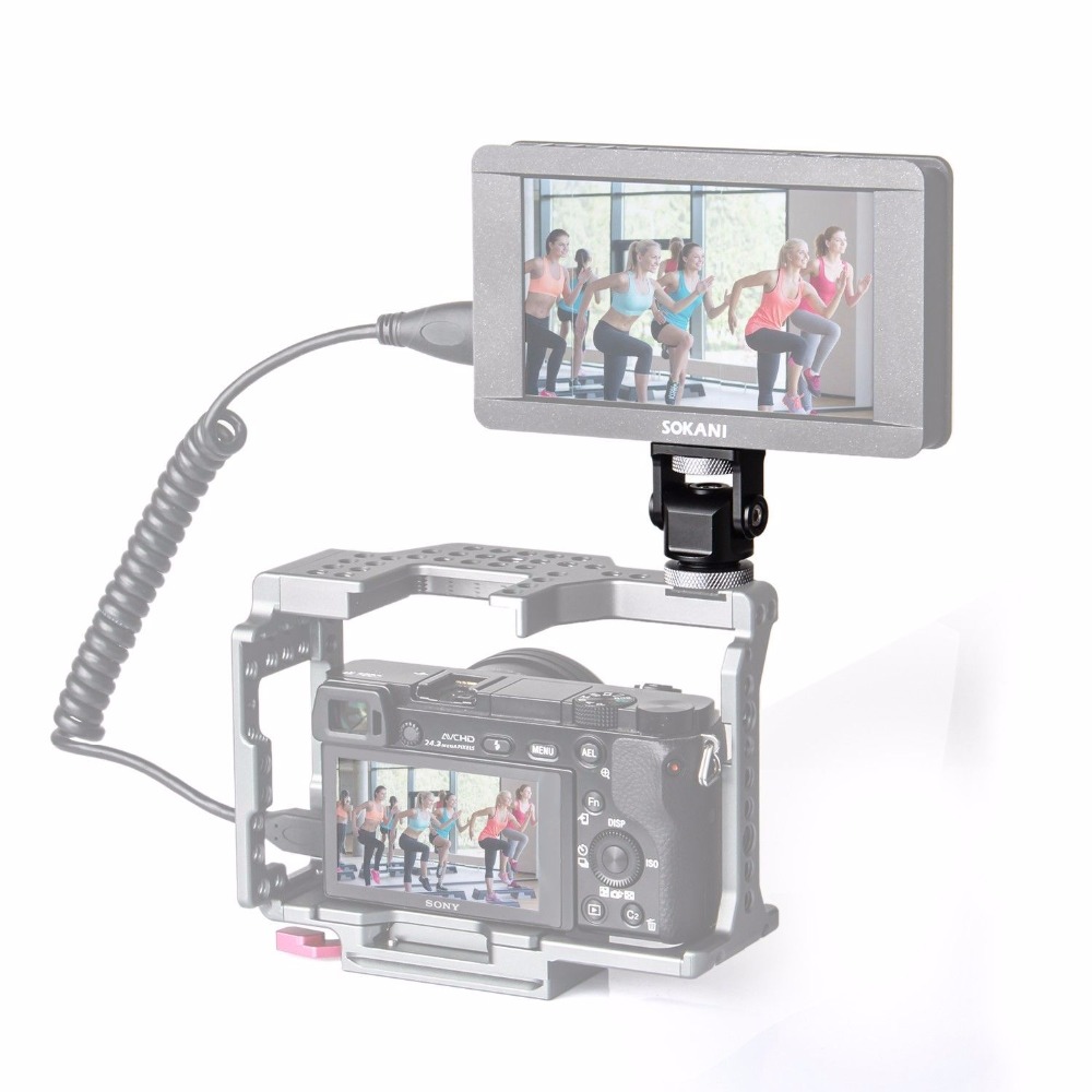 EzRig-01 Monitor Holder Mount On Camera Pan 360 degree Tilt 180 degree with Cold Shoe Mount and 1/4'' Mount