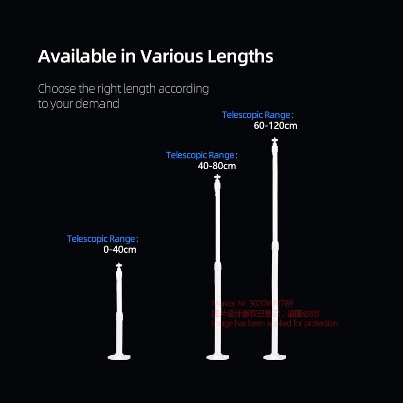 AUN adjustable projector ceiling bracket, optional length adjustment, for LED MINI Proyector W18/D60/C80. ZZ07