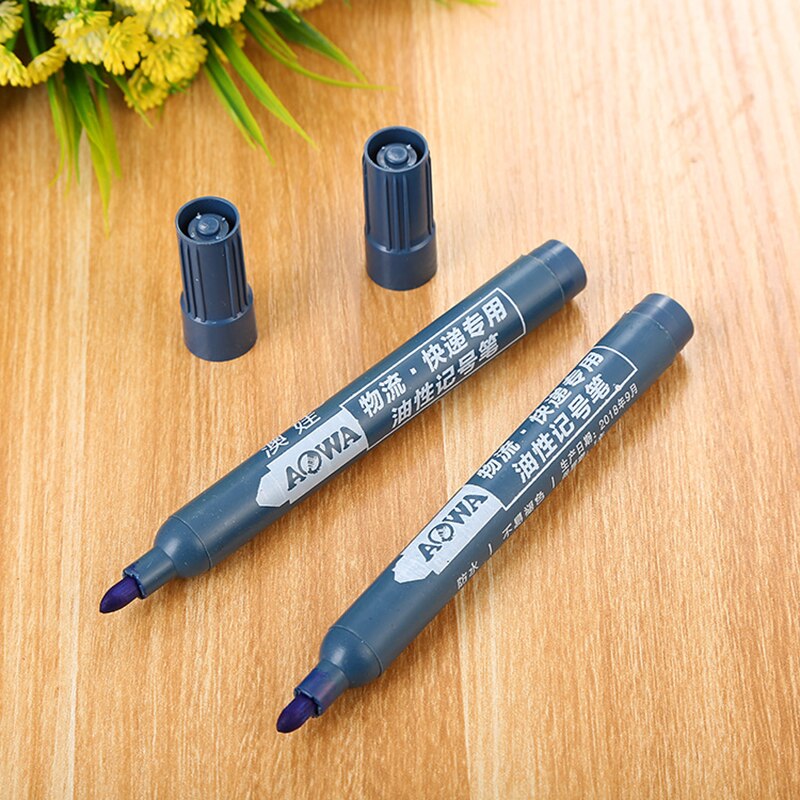 Ezone 2 Stuks Marker Pen Zwart/Blauw/Rode Inkt Whiteboard Schrijven Roller Pen Permanente Inkt Dikke Hoofd Kantoor briefpapier Supply