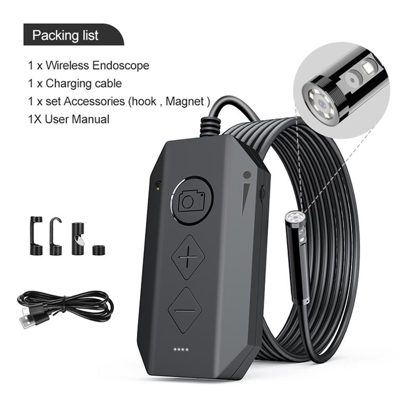 1-4X Zoomable Endoscoop Pijp Inspectie Camera IP67 Waterdichte 1080P Wifi 8LED 70 ° Verstelbare Heldere Draagbare Borescope