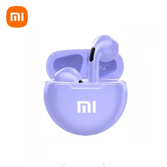 Xiaomi pro6 sem fio bluetooth fone de ouvido sem fio fones estéreo esportes à prova dwaterproof água microfone: ROXO