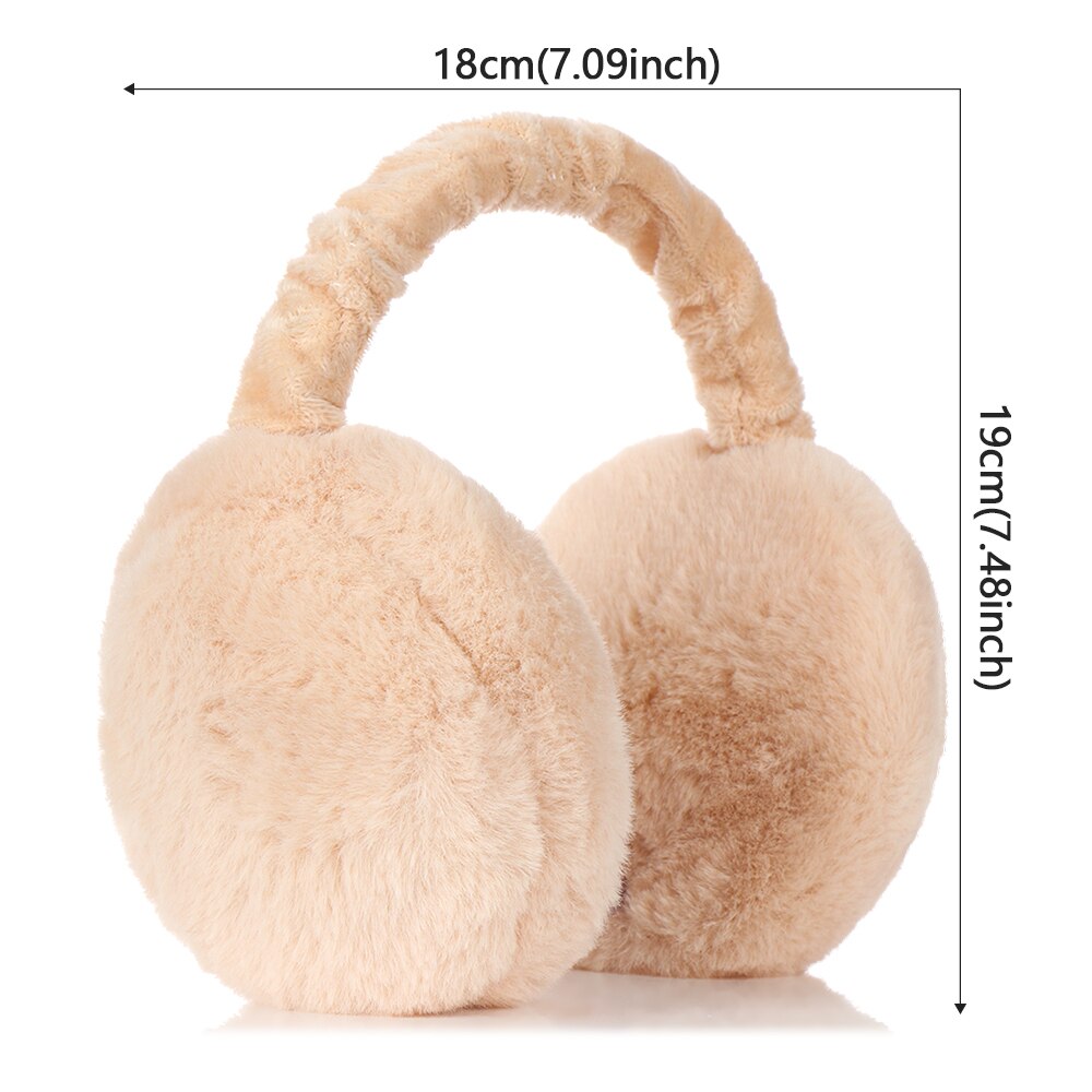 Faux Fur solid color ladies earmuffs autumn and winter warm and comfortable unisex skiing Fur headphones cute Adjustable
