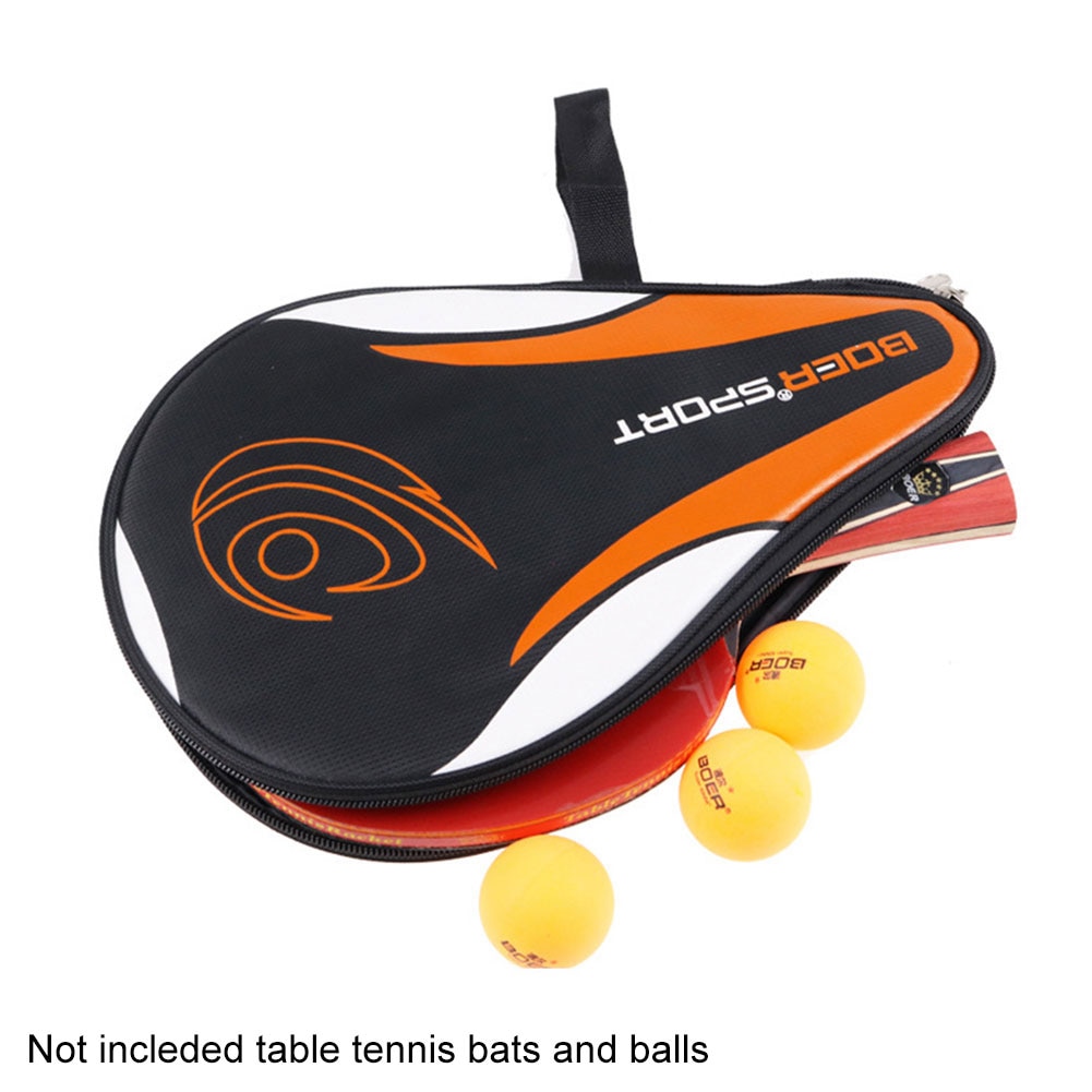 Skyddande sport träning pingisfodral dragkedja vattentät bordtennisracketväska kalebassform utrustning bärbar