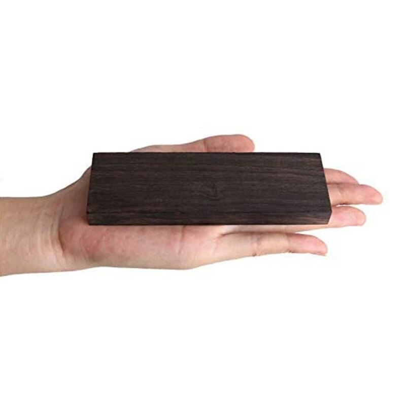 2 Pcs Black Ebony Lumber Wood Timber Handle Plate for Music Instruments DIY Tools 3/8 Inch X 1.5 Inch X 5 Inch