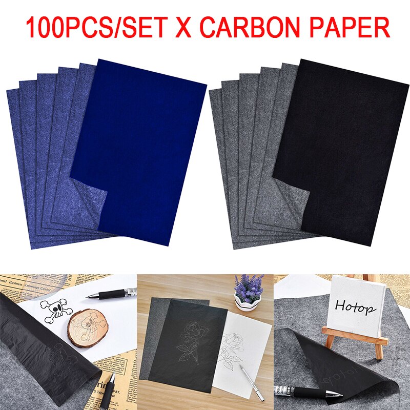 100 Vellen Carbon Papier Overdracht Graphite Papier Tracing Tekening Canvas Art Voor Briefpapier Finance Kopieerpapier Kantoor School