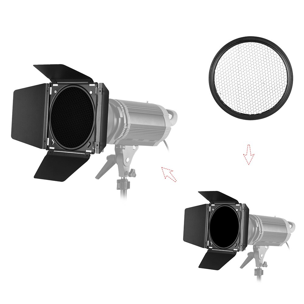 Retail Four-Leaf Light Barrier Flashlight Barrier with Honeycomb Red / Yellow / Blue / Green Four-Color Film