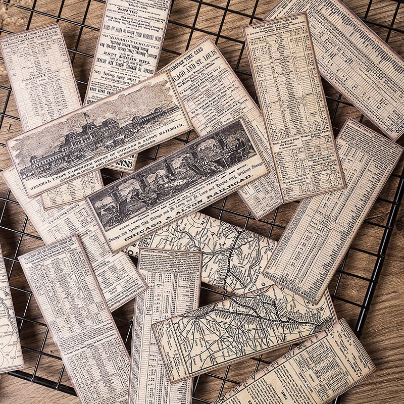 Vintage engelska note klistermärken gör-det-själv scrapbooking skräpdagbok bas collage dagbok glad planerare dekoration klistermärken