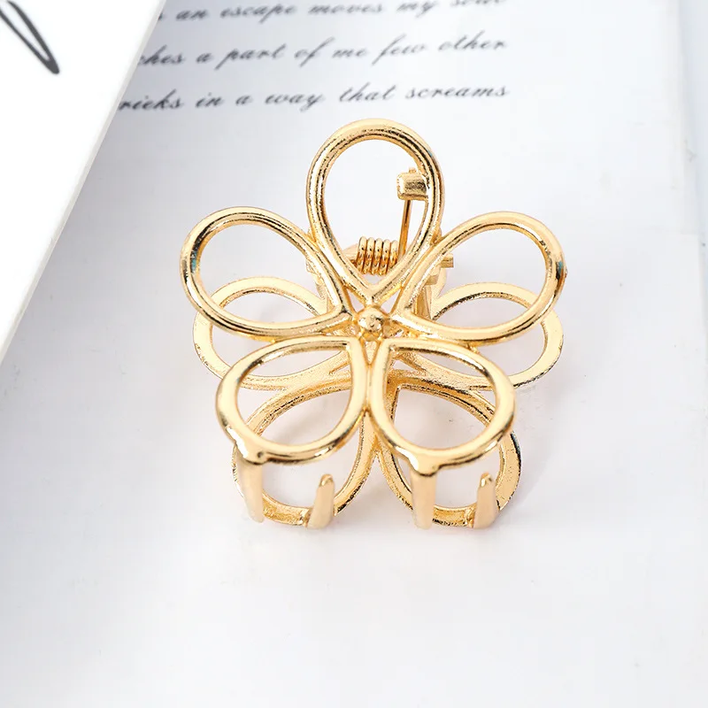 1 pieza de tocado de garra de pelo geométrico salvaje Simple a la para mujeres y niñas, pinza de pelo de Metal de cangrejo, accesorios de garra, tocado