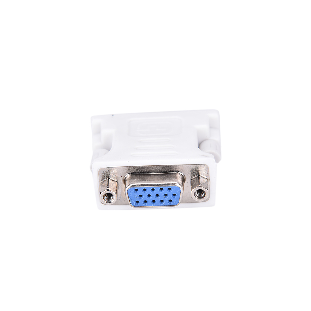 24+1 Pin DVI-D To 15 Pin VGA Adapters White Male To Female Adapter Video Converter For PC Laptop