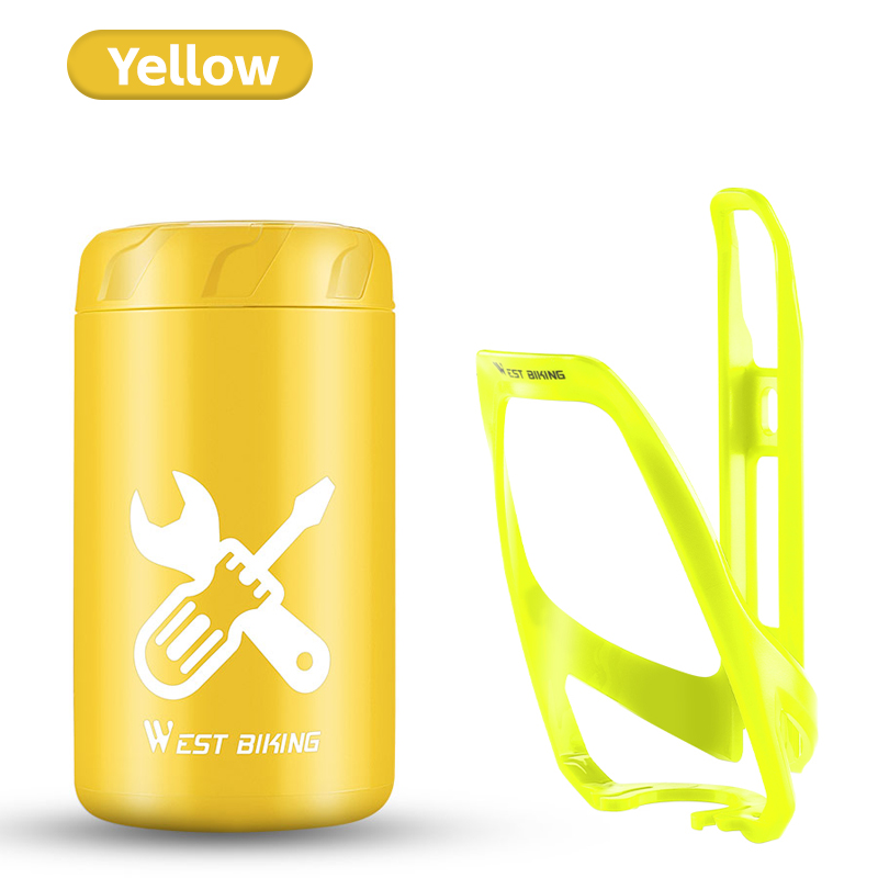 West biking cykel vattenflaskhållare racercykel flaskhållare med cykel reparationsverktyg kapsellåda cykel vattenkokare ramutrustning: Violett/紫罗兰