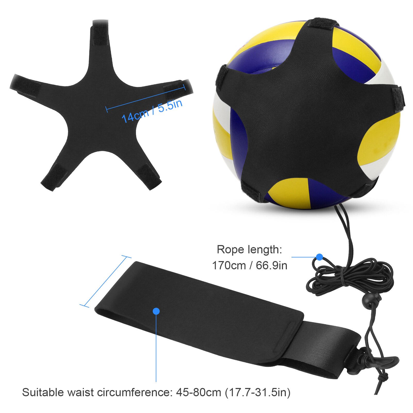 Elastische Voetbal Training Riem Verstelbare Praktische Indoor Outdoor Arm Swing Sport Aid Praktijk Gooit Volleybal Trainer