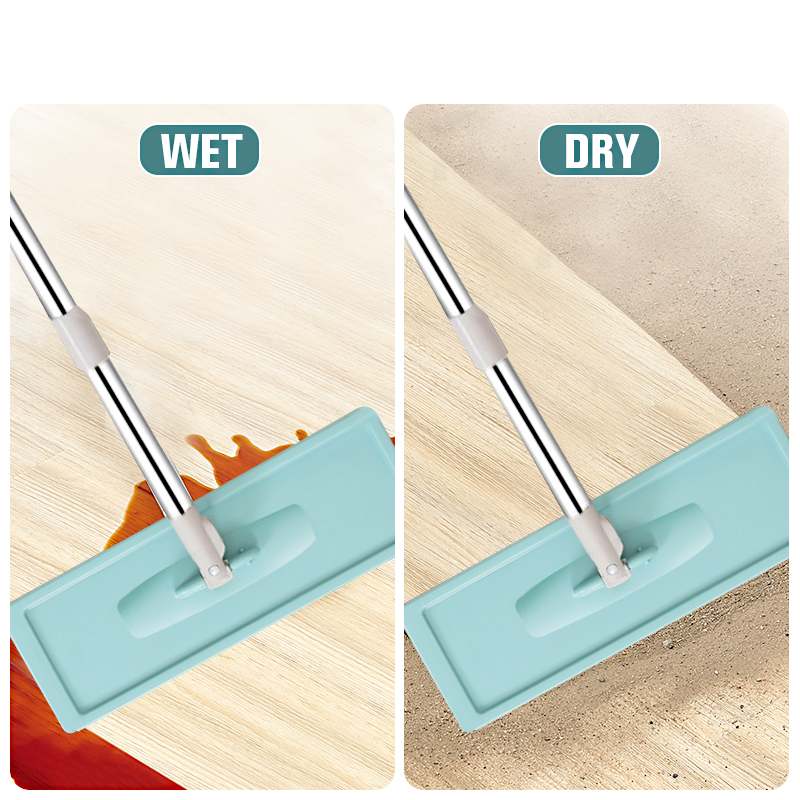 Fregona plana y cubo Manos libres escurridor, mopa para limpiar el piso, mopa de cocina doméstica de uso doble, para limpiar el piso s