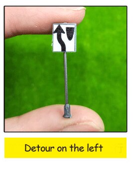 1PC HO Scale Traffic Signs Model Building Sand Table Accessories Micro Landscape Decor 1/87 Railroad Sign Игрушки: 1pc style3