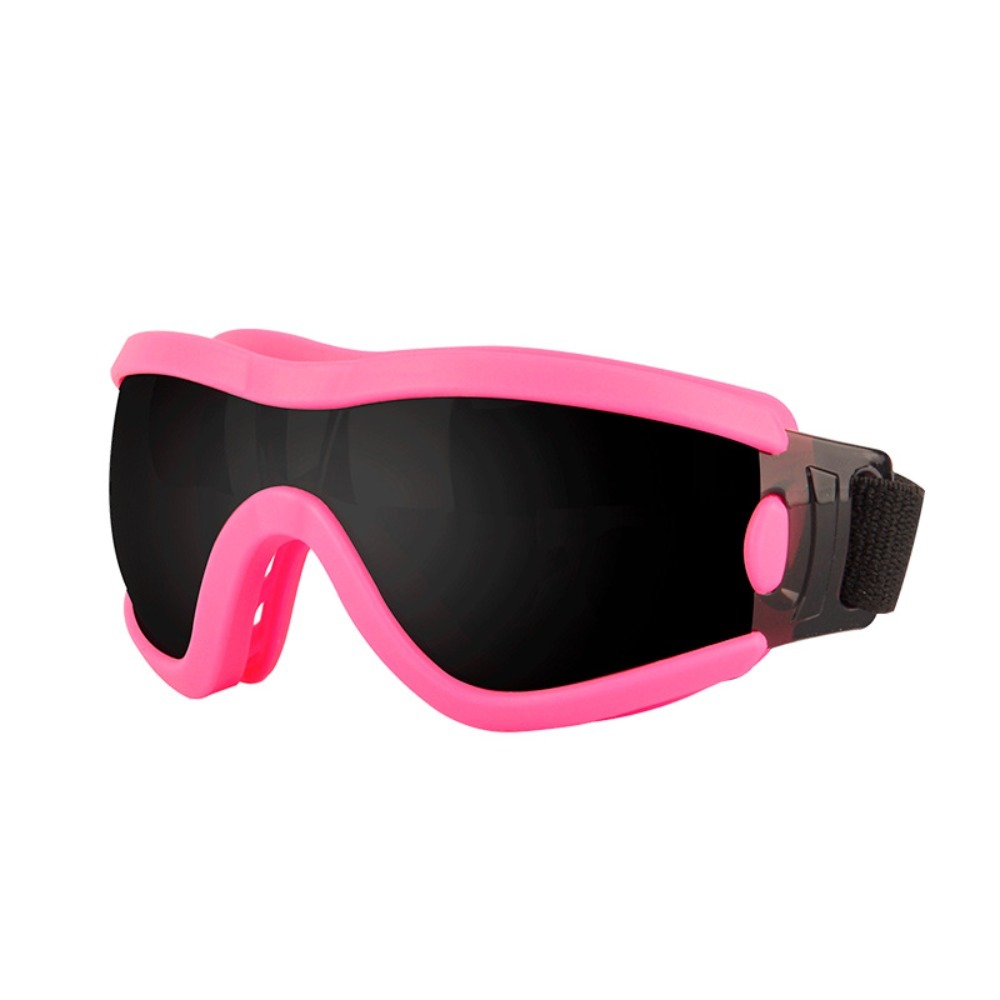 Lunettes de soleil pour chien, sangle réglable, résistantes aux UV, imperméables, coupe-vent, Anti-buée, pour animaux de compagnie, voyage: M / Bleu