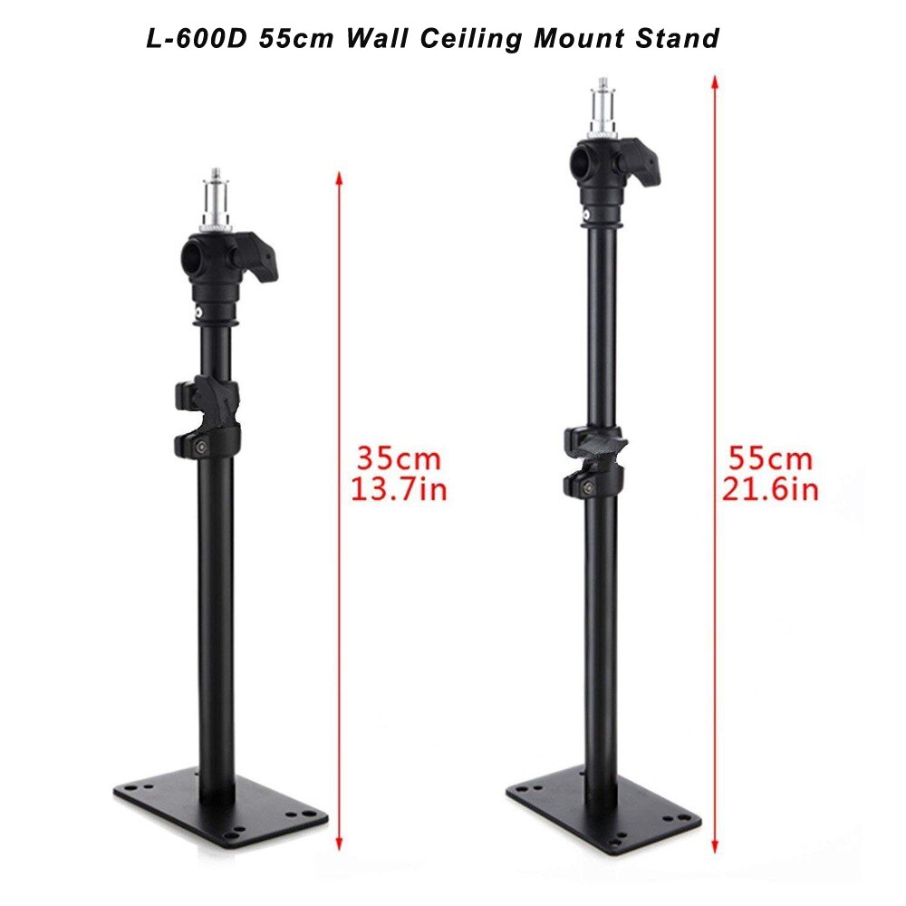 Meking 25cmc/55cm/100cm Studio Wall Ceiling Mount Stand Overhead with 1/4" Thread for photography video camera wall mount: 600D 55cm stand
