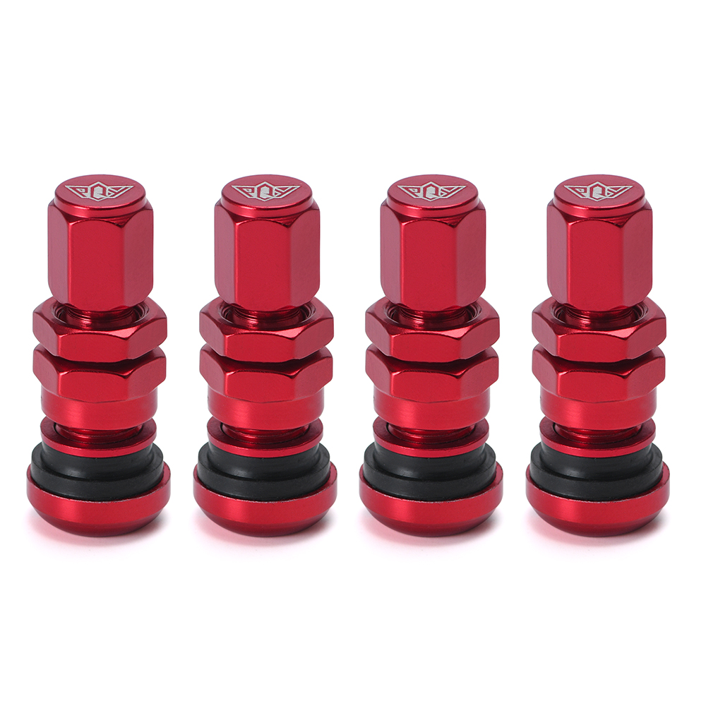 4 unids/set Universal de la motocicleta de la rueda del coche de válvula de neumático sin tubo tapones de válvula para neumáticos vástago de válvula de Metal de aluminio aire vástago de válvula VR-WR11: Multicolor