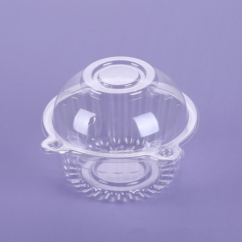 50pcs Cake Packing Box Cupcake Storage Case Cake Fresh Keeping Container