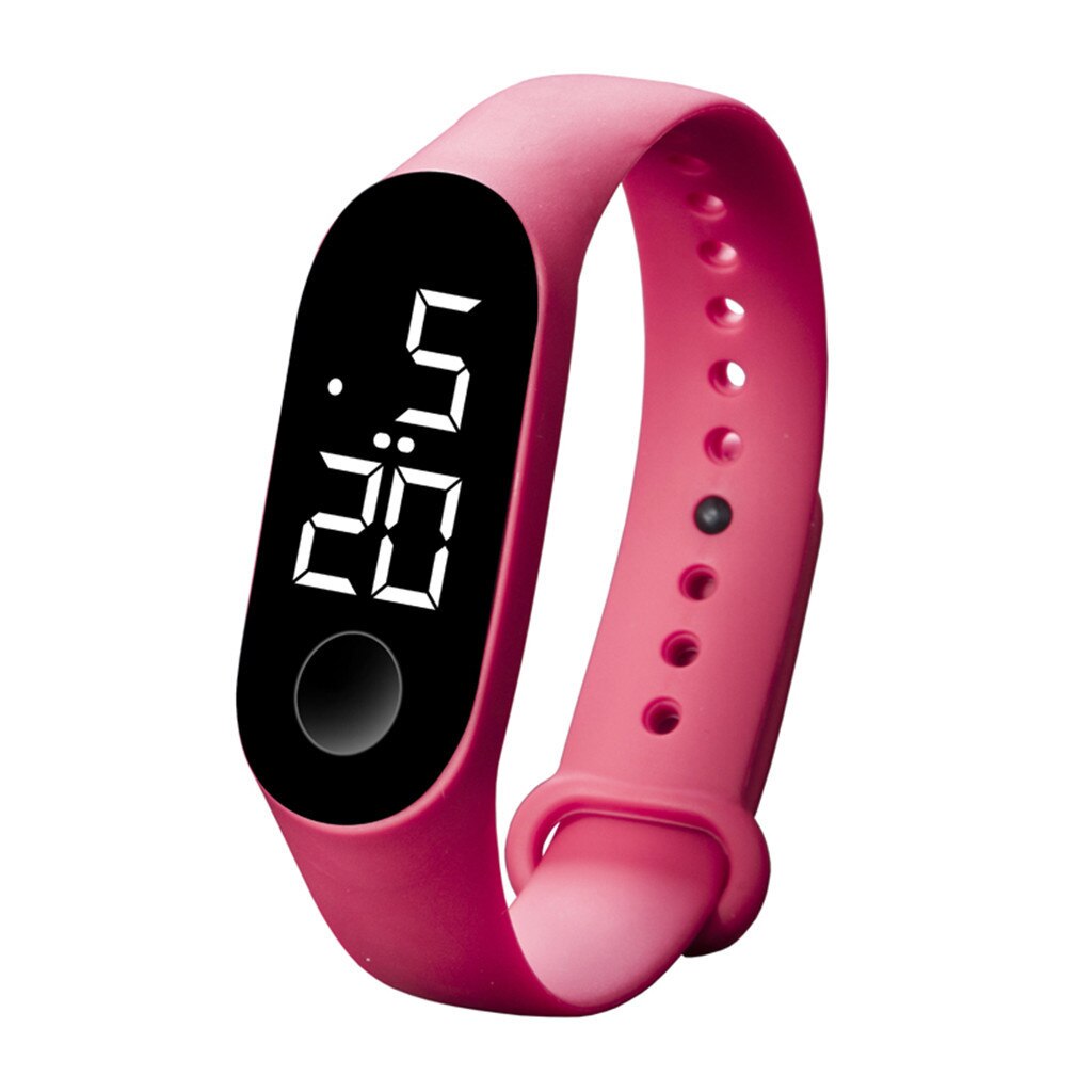 Relojes con Sensor luminoso LED para deportes electrónicos, relojes de para hombres y mujeres, clásicos, reloj deportivo de estilo: E