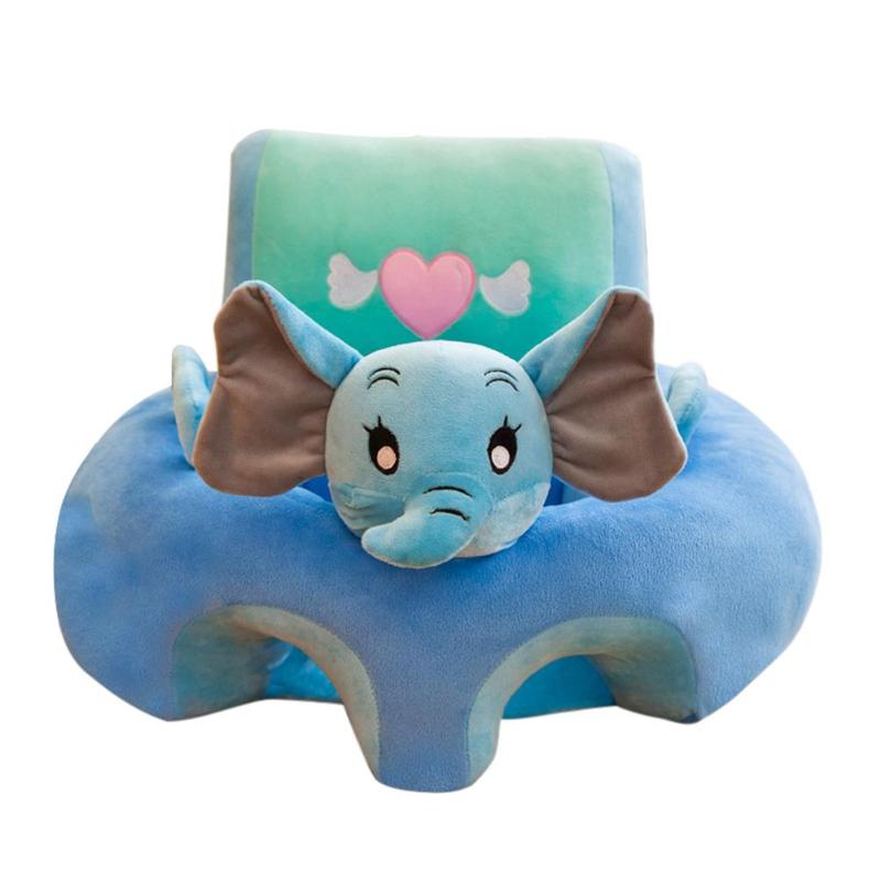 Schattige bankhoes voor baby's, huidvriendelijke kristalheldere superzachte stof, geen kleurverlies, stoelhoes wasbaar met rits: Olifant