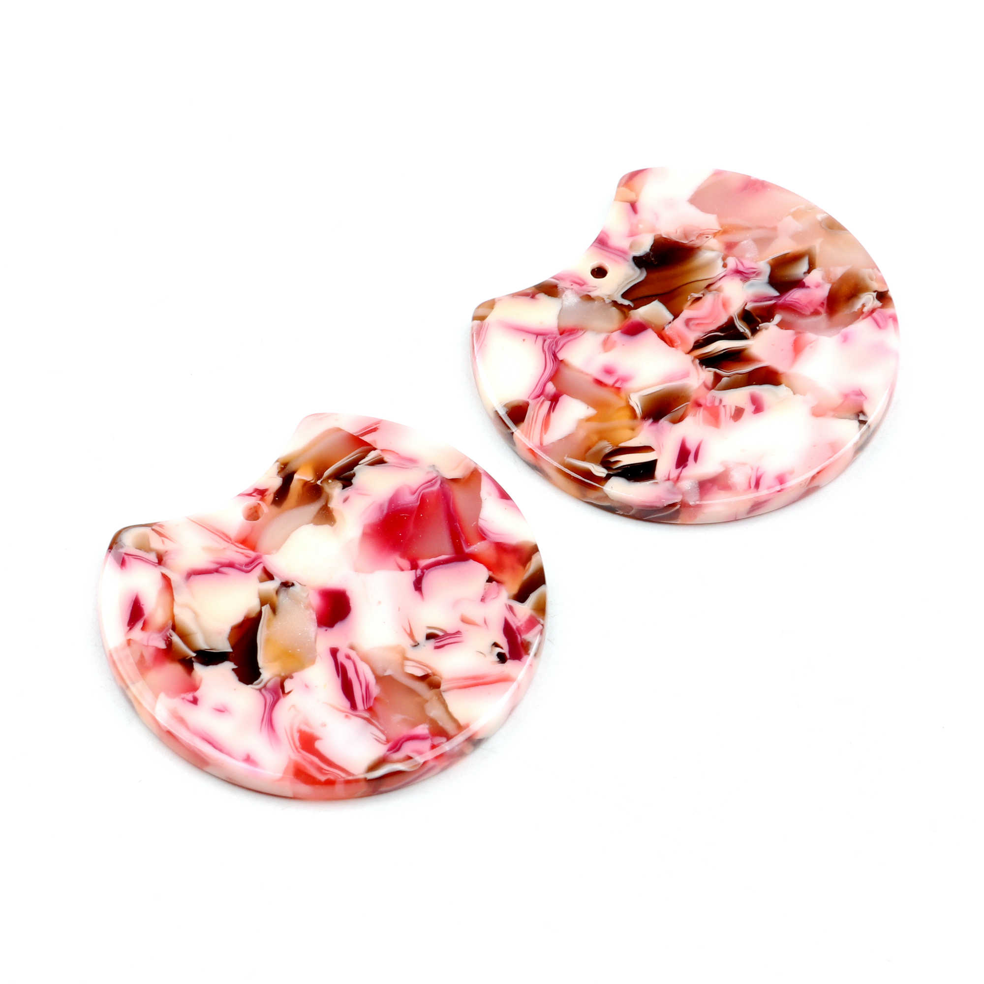 Tortoise Shell Earring Charm,Acetate Acrylic Beads,Special Round Shaped Pendants,Boho,Circle Cutout Earrings Parts,36mm-ACE182: Black Zinc Plated