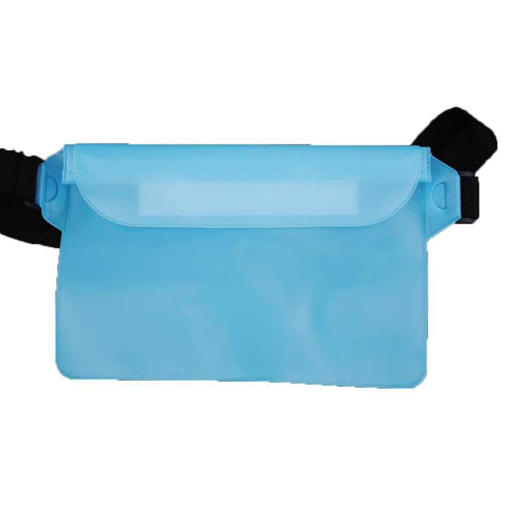 Waterproof Dry Pack Outdoor Swimming Drifting Waterproof Pouch Dry Bag Unisex PVC Waist Phone Cover Storage Protective Bag: light blue