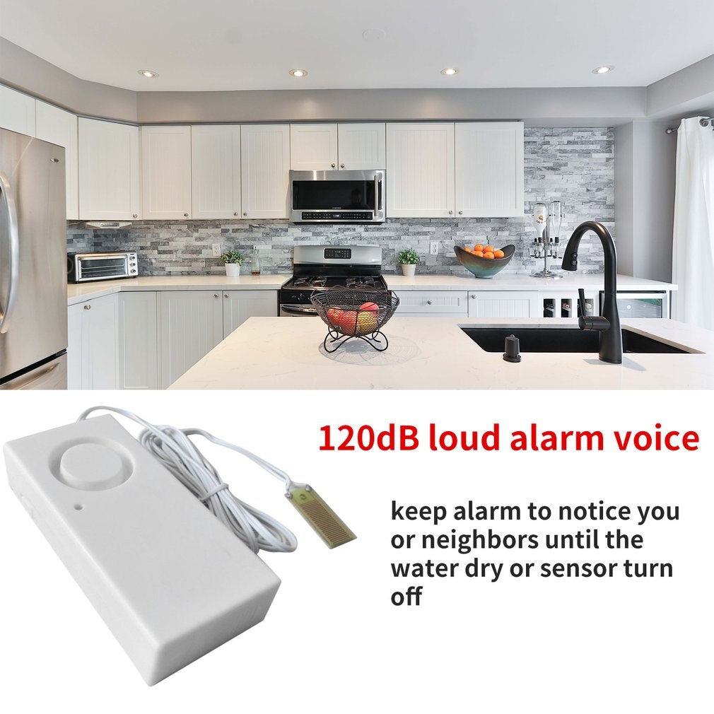 Leshp Water Lekkage Alarm Detector 130dB Water Alarm Lek Sensor Detectie Flood Alert Overloop Home Security Alarm Systeem