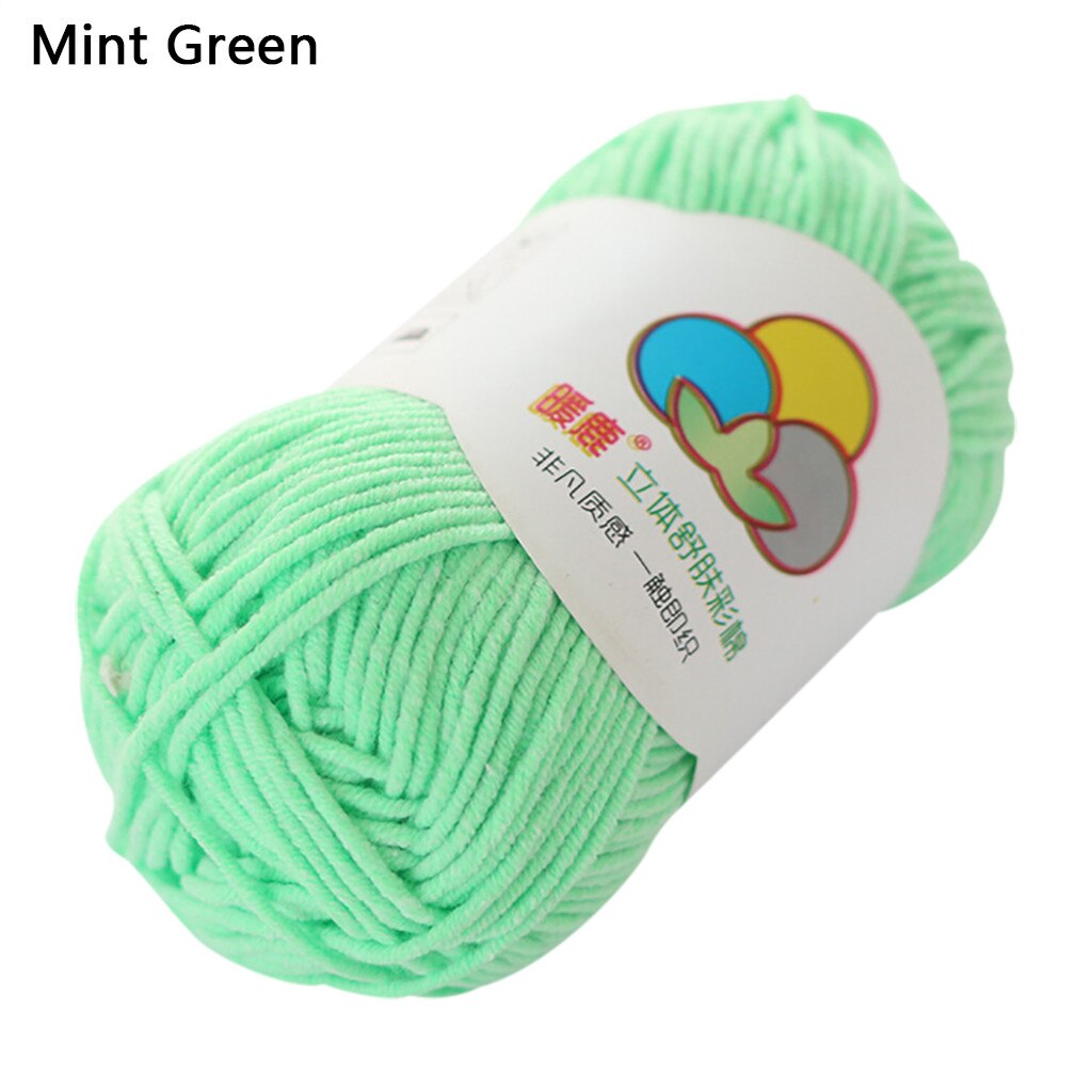 Wol Draad Diy Geweven Garen Hand Breien Gehaakte Hand Geweven 5 Strengen Van Melk Katoen Warme Zachte Sjaal Trui wol Draad: Mint Green