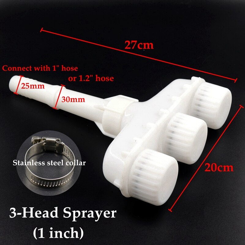 1PC Home Garden Lawn Sprinklers Water Large Flow Watering Agriculture Atomizer Greenhouse Farm Vegetable Irrigation Spray: 3-head 1in