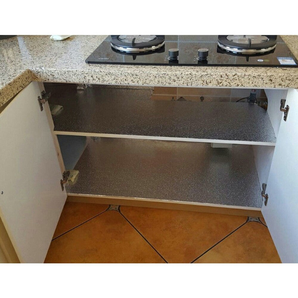 Keuken Zelfklevende Stickers Dikkere Aluminiumfolie Keuken Kast Sticker Waterdicht Zelfklevend Behang Vochtbestendige