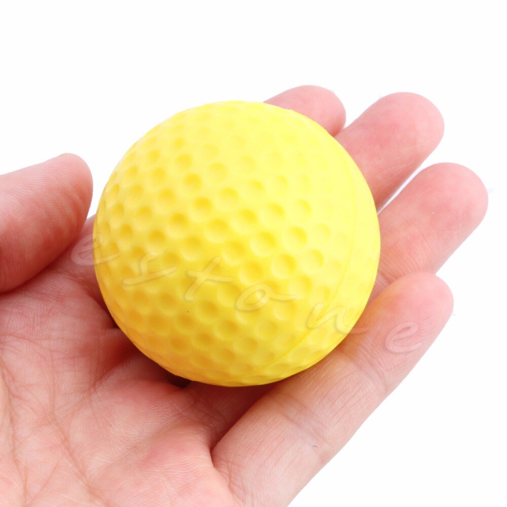 10Pcs Pu Foam Golfballen Geel Spons Elastische Indoor Outdoor Praktijk Training