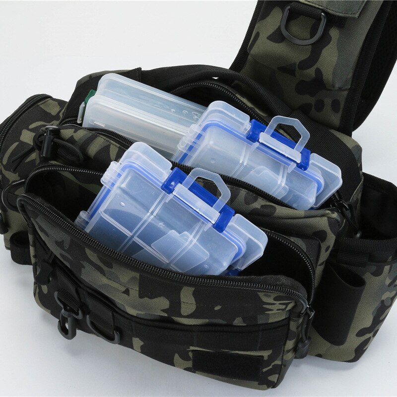 Daiwa Multifunctional Fishing Tackle Bags Single Shoulder Crossbody Bag Waist Pack Fish Lures Gear Utility Storage Fishing Bag