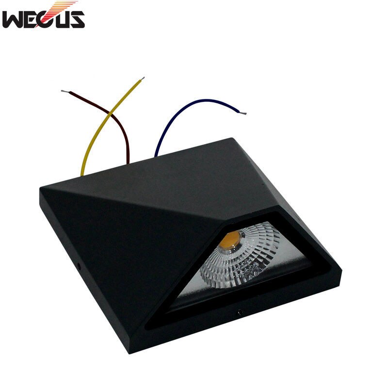 (Wecus) Led Waterdichte Wandlamp, Spuitgieten Outdoor Wandlamp, Engineering Verlichting Hek Tuin Countyard: Sand black