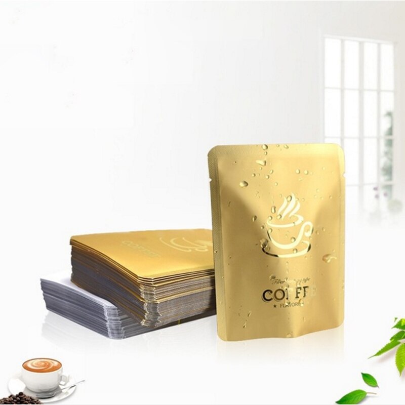 Aluminium Folie offen oben Vakuum Taschen Wärme Dichtung Lebensmittel Lagerung Verpackung Beutel Für Kaffee Tee Snack Muttern Pack 100 teile/los