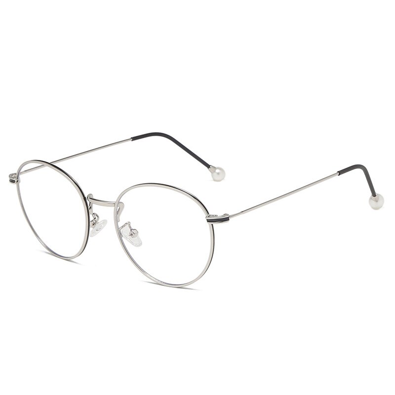FS Vintage literario marco redondo Bluelight gafas de bloqueo mujeres hombres Filtro de lente claro Anti Blue Light gafas de ordenador: C3