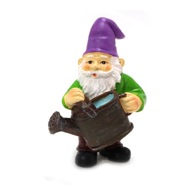 5Pcs Garden Statue Resin Dwarf Sculpture Poted Plants Ornaments Lawn Garden Decoration Mini Figurines Craft Decor Party