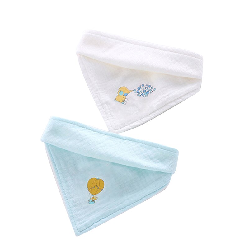 Baby Slabbertjes Set - 2 Stuks - Verdikt 2 Lagen Gaas Muslin - Zachte Kwijlslabbetjes: Olifant ballon