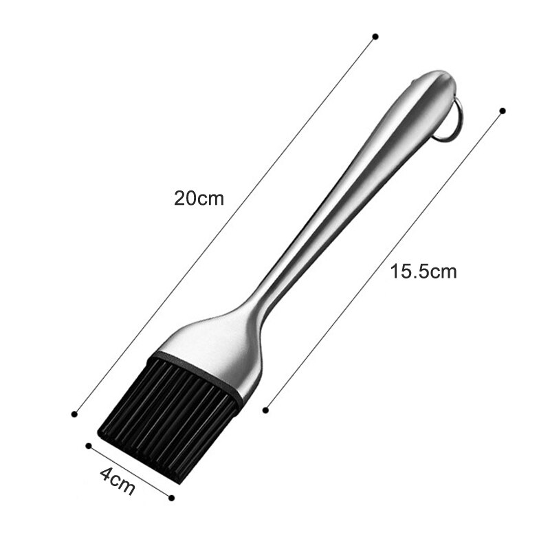 Silicone Kitchen Oil Brush BBQ Grill Basting Brush Barbecue Cooking Brush Silicone Pastry Brush for Baking Grill BBQ Accessories: 15.5x4cm